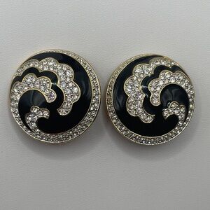 Swarovski Earrings Black and Sparkle